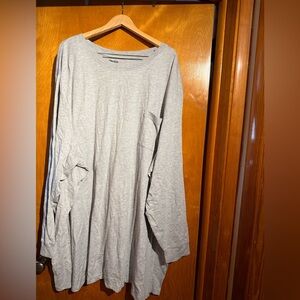 Gray Long Sleeve Top
